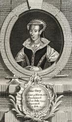 Lady Jane Grey (1537-54) (engraving) | Obraz na stenu