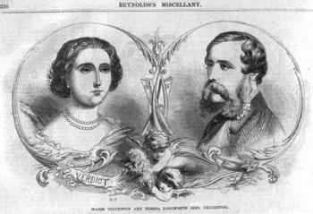 Major Yelverton and Teresa Longworth (Mrs Yelverton), illustration from 'Reynolds Miscellany', 1861 (litho) | Obraz na stenu