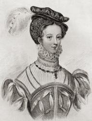Mary, Queen of Scots, aged 16, from The Girl Through the Ages, published 1933 (litho) | Obraz na stenu