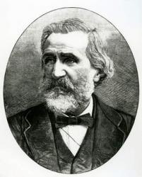 Portrait of Giuseppe Verdi (1813-1901) (engraving) | Obraz na stenu