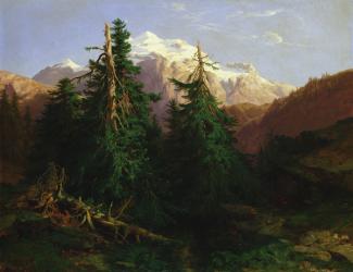 Glacier, Rosen Lanigletscher, 1854 (oil on canvas) | Obraz na stenu