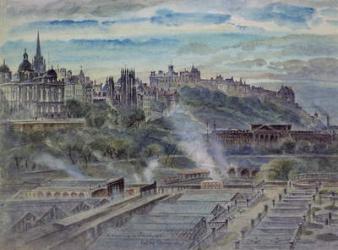 Edinburgh from near St. Anthony's Chapel on the North-west Shoulder of Arthur's Seat, 19th century (watercolour) | Obraz na stenu