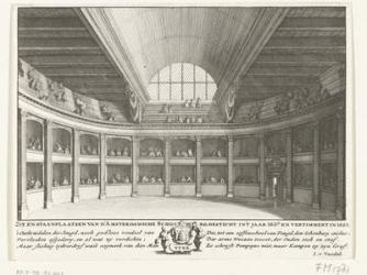 The Theatre of Jacob van Campen seen from the stage, 1658 (engraving) | Obraz na stenu