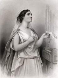 Saint Cecilia, illustration from 'World Noted Women' by Mary Cowden Clarke, 1858 (engraving) | Obraz na stenu