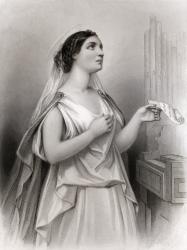 Saint Cecilia, illustration from 'World Noted Women' by Mary Cowden Clarke, 1858 (engraving) | Obraz na stenu