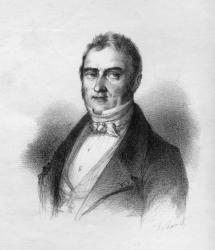 Portrait of Jacques Laffitte (engraving) (b/w photo) | Obraz na stenu