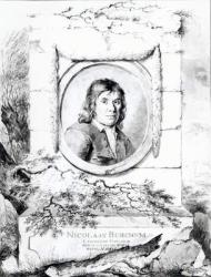Nicolaes Pietersz Berchem (engraving) (b/w photo) | Obraz na stenu