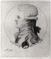 Portrait of Pierre Charles de Villeneuve (1763-1806), engraved by Gilles Louis Chretien (1754-1811) (engraving) | Obraz na stenu