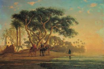 Arab Oasis, 1853 (oil on canvas) | Obraz na stenu