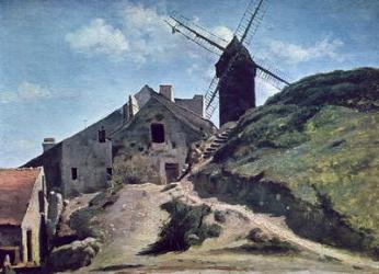 A Windmill at Montmartre, 1840-45 (oil on canvas) | Obraz na stenu