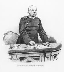 Otto von Bismarck, Chancellor of the Empire at the Tribune of the Reichstag, 1889 (engraving) | Obraz na stenu