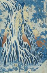 Kirifuri Fall on Kurokami Mount, from the series 'Shokoku Taki Meguri' (A Journey to the Waterfalls of All the Provinces) c.1832 (colour woodblock print) | Obraz na stenu