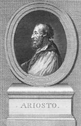 Portrait of Ludovico Ariosto (engraving) (b/w photo) | Obraz na stenu