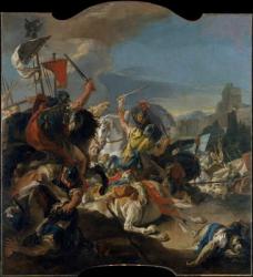 The Battle of Vercellae, 1725-29 (oil on canvas) | Obraz na stenu