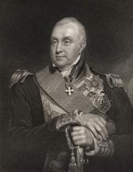 Admiral Edward Pellew, engraved by William Holly (1807-71) from 'National Portrait Gallery, volume III', published c.1835 (litho) | Obraz na stenu