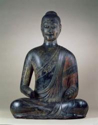 Buddha, c.590 (painted lacquer over wood) | Obraz na stenu