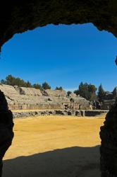 The amphitheatre, Roman city of Italica, near Santiponce, Seville Province, Andalusia, Spain (photo) | Obraz na stenu