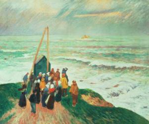 Waiting for the Return of the Fishermen in Brittany, 1894 (oil on canvas) | Obraz na stenu