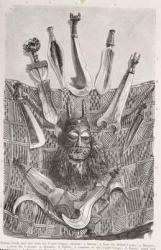 Knives, mask and mat from Upper Congo, from 'The History of Mankind', Vol.III, by Prof. Friedrich Ratzel, 1898 (engraving) | Obraz na stenu