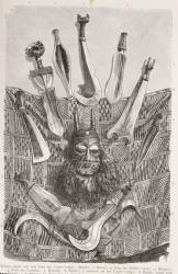 Knives, mask and mat from Upper Congo, from 'The History of Mankind', Vol.III, by Prof. Friedrich Ratzel, 1898 (engraving) | Obraz na stenu