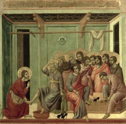 Maesta: Christ Washing the Disciples' Feet, 1308-11 | Obraz na stenu