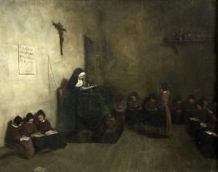 Interior of a School for Orphaned Girls, 1850 (oil on canvas) | Obraz na stenu