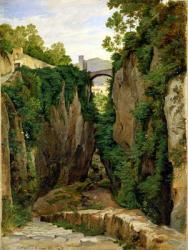 Rocky Ravine at Sorrento, 1823 (oil on paper on canvas) | Obraz na stenu