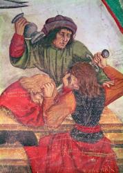 Interior of an Inn, detail of drinkers fighting (fresco) | Obraz na stenu