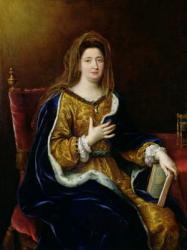 Portrait of Francoise d'Aubigne (1635-1719) Marquise de Maintenon, c.1694 (oil on canvas) | Obraz na stenu