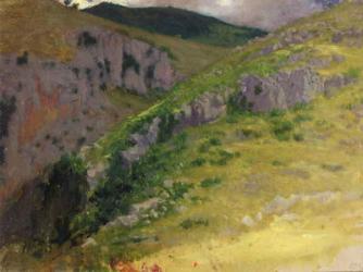 Study of a Mountain (oil on canvas) | Obraz na stenu