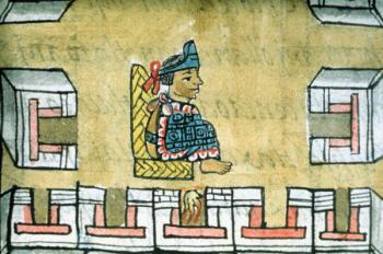 Ms Palat. 218-220 Book IX Montezuma II (1466-1520), from the 'Florentine Codex' by Bernardino de Sahagun, c.1540-85 | Obraz na stenu