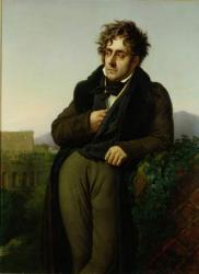 Portrait of Francois Rene (1768-1848) Vicomte de Chateaubriand, 1811 (oil on canvas) (see also 245771) | Obraz na stenu