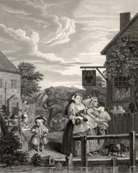 Times of the Day: Evening, from 'The Works of William Hogarth', published 1833 (litho) | Obraz na stenu