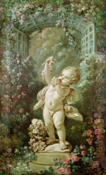 Cupid with Grapes (oil on canvas) | Obraz na stenu