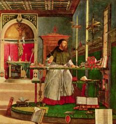 Vision of St. Augustine, 1502-08 (oil on canvas) (detail) (see 932) | Obraz na stenu