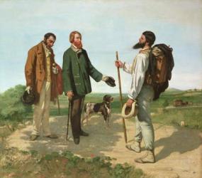 La Rencontre, or Bonjour Monsieur Courbet, 1854 (oil on canvas) | Obraz na stenu
