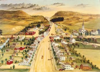 Poestenkill, New York, c.1855 (oil on panel) | Obraz na stenu