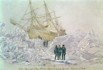 Incident on a Trading Journey: HMS Terror Thrown up by the Ice, March 15th 1837 (w/c on paper) | Obraz na stenu