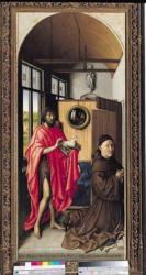 St. John the Baptist and the Donor, Heinrich Von Werl from the Werl Altarpiece, 1438 (oil on panel) (see also 161980) | Obraz na stenu