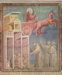 St. Francis Appears to His Companions in a Chariot of Fire, 1296-97 (fresco) | Obraz na stenu