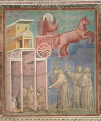 St. Francis Appears to His Companions in a Chariot of Fire, 1296-97 (fresco) | Obraz na stenu