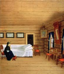 Interior with a seated woman (oil on canvas) | Obraz na stenu