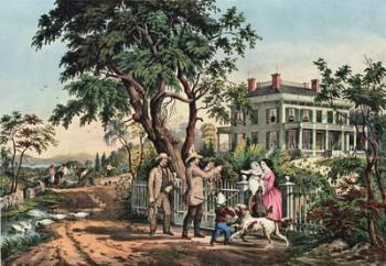 American Country Life - October Afternoon, 1855 (colour litho) | Obraz na stenu