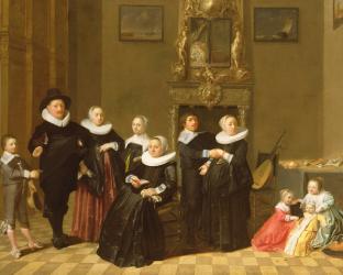 The Family of a Stadhouder in an Elegant Interior, 1635 | Obraz na stenu