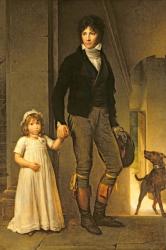 Jean-Baptiste Isabey (1767-1855) and his Daughter, Alexandrine (1791-1871) , 1795 (oil on canvas) | Obraz na stenu