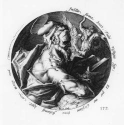 St. Luke, engraved by Jacob II de Gheyn (1565-1629) (engraving) (b/w photo) | Obraz na stenu