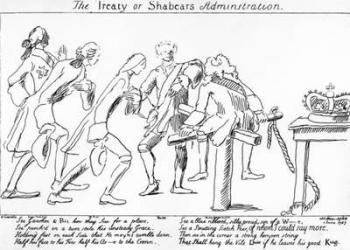 The Treaty og Shabears Administration, circa 1757 (engraving) | Obraz na stenu