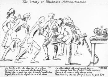 The Treaty og Shabears Administration, circa 1757 (engraving) | Obraz na stenu