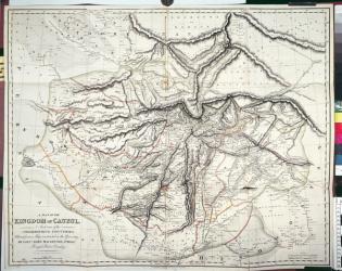 A Map of the Kingdom of Kabul (colour litho) | Obraz na stenu