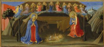The Nativity, c.1433-34 (tempera and gold on wood) | Obraz na stenu